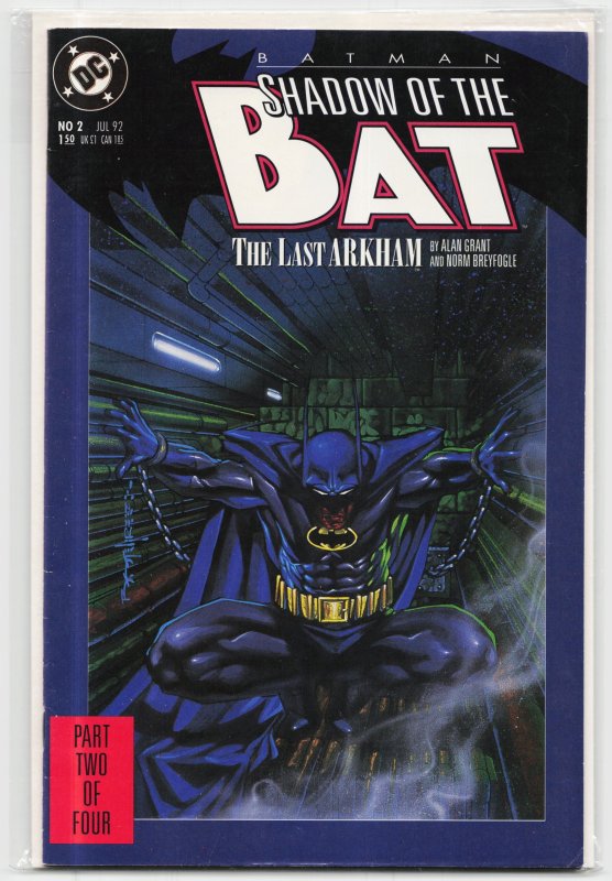 Batman: Shadow of the Bat #2 (DC Comics, 1992), raw, ungraded comic book — front cover