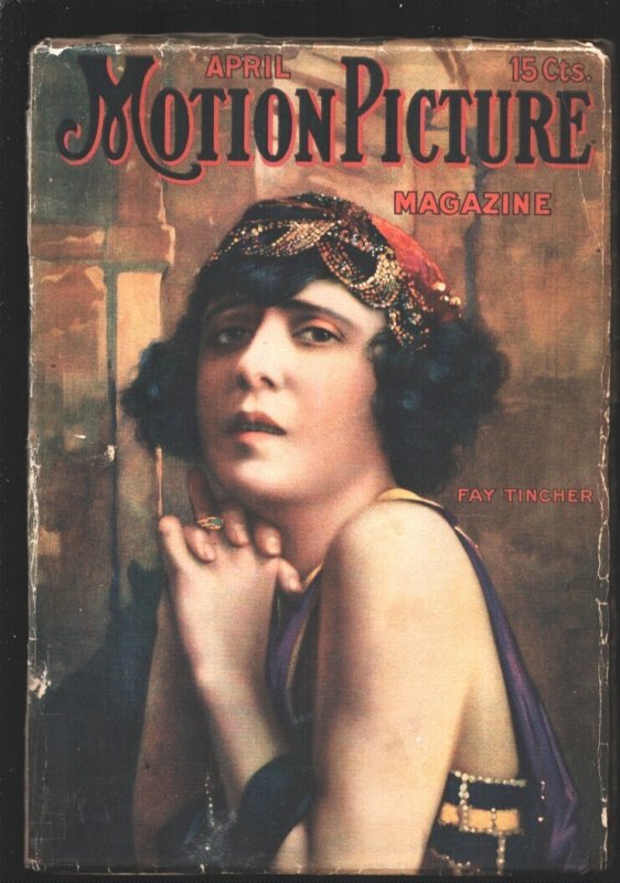 MAG: Motion Picture Story 4/1917-Fay Tincher Cover Photo-Silent era Movie Sto..., raw, ungraded comic book — front cover