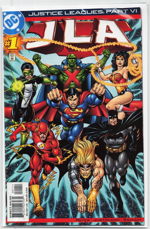Justice Leagues: JLA (2001) Justice League (DC Comics, 2001), raw, ungraded comic book — front cover