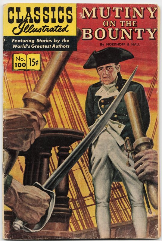 Classics Illustrated #100 (Gilberton, 1952), raw, ungraded comic book — front cover