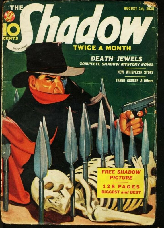 Shadow 1938 Aug 1-Street and Smith Pulp-Rare VG (1938), raw comic book in VG condition — front cover