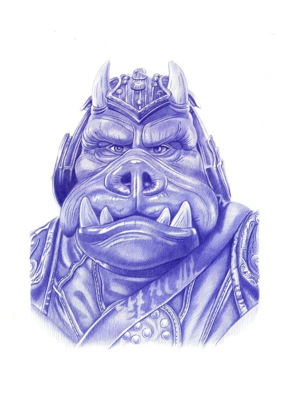 Gamorreans Guard, High-quality A4 Lithograph. Artist: Miguel Alfaro, raw, ungraded comic book — front cover