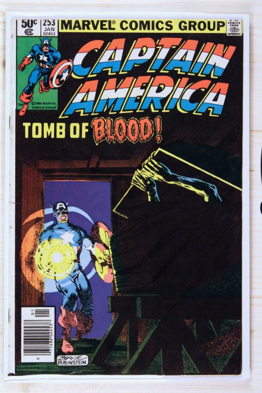Captain America #253 (Marvel Comics, 1981), raw comic book in FN/VF 7.0 condition — front cover