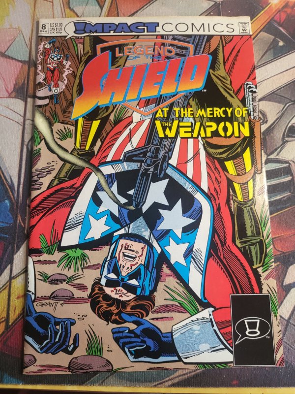 Legend of the SHIELD #8 (1992), raw, ungraded comic book — front cover