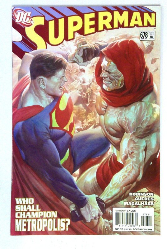 Superman #678 (DC Comics, 2008), raw comic book in NM- condition — front cover