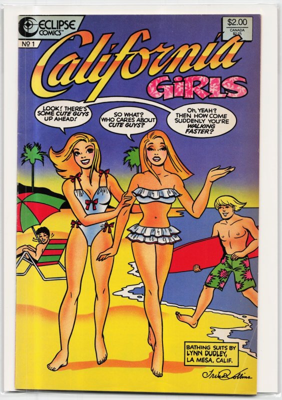 California Girls #1 (1987), raw, ungraded comic book — front cover