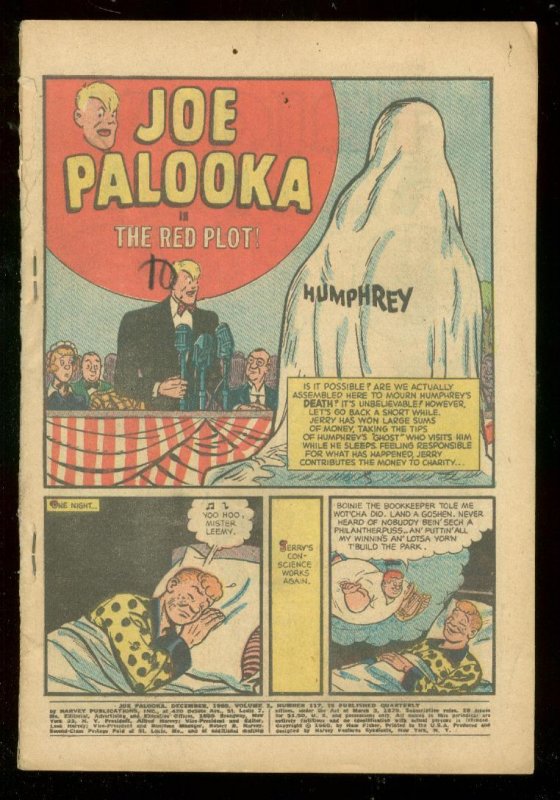 Joe Palooka #117 (1960), raw comic book in FR condition — front cover