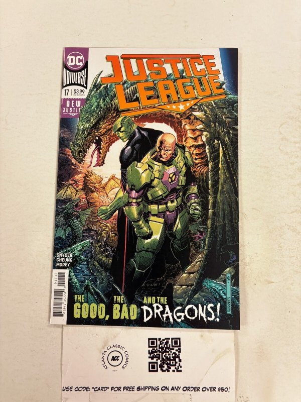 Justice League #17 (DC Comics), raw comic book in NM condition — front cover