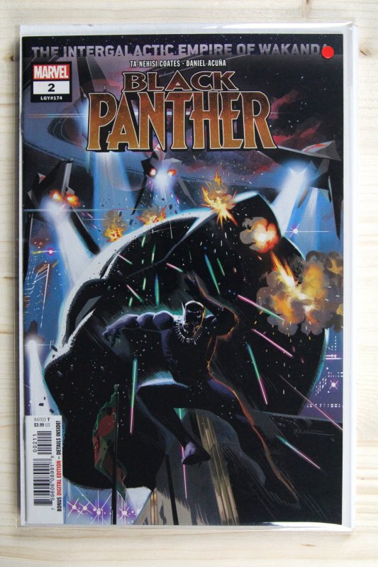Black Panther #2 (Marvel Comics, 2018), raw comic book in NM 9.4 condition — front cover
