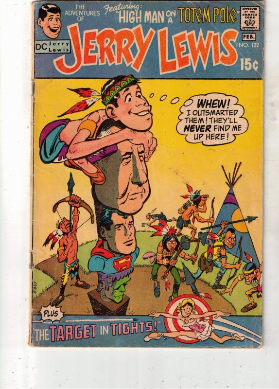 Adventures of Jerry Lewis #122 (1971), raw comic book in VG+ condition — front cover