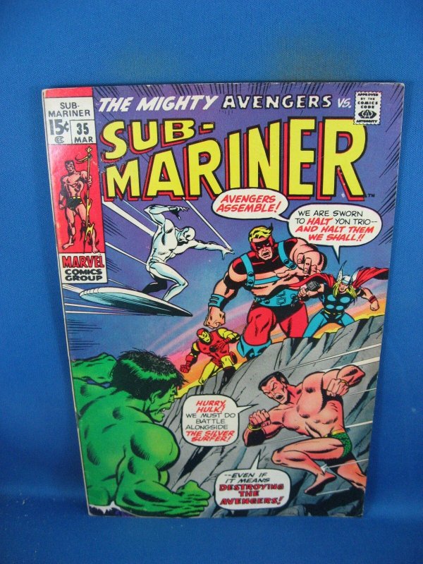 Sub-Mariner #34 (Marvel Comics, 1971), raw, ungraded comic book — front cover