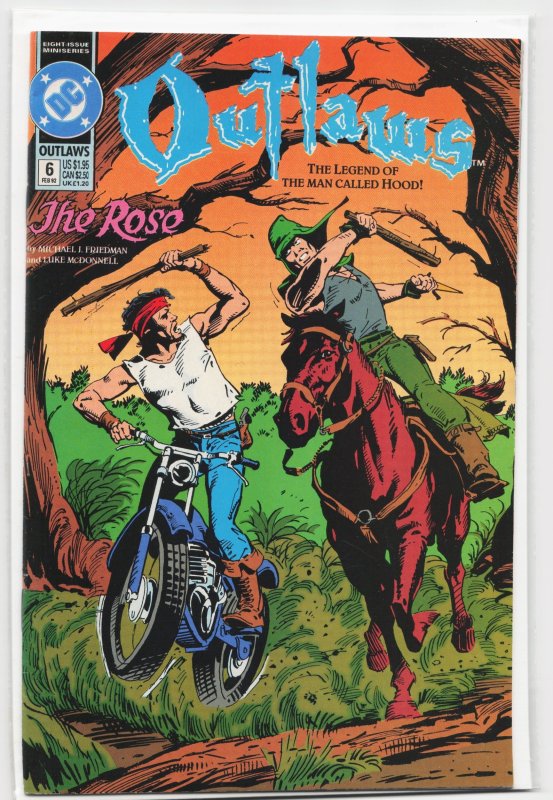 Outlaws #6 (DC Comics, 1992), raw, ungraded comic book — front cover