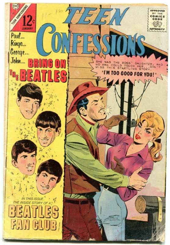 Teen Confessions #37 (Charlton Comics, 1965), raw, ungraded comic book — front cover