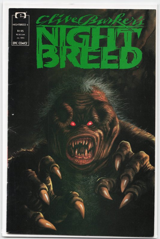 Clive Barker's Night Breed #4 (1990), raw, ungraded comic book — front cover