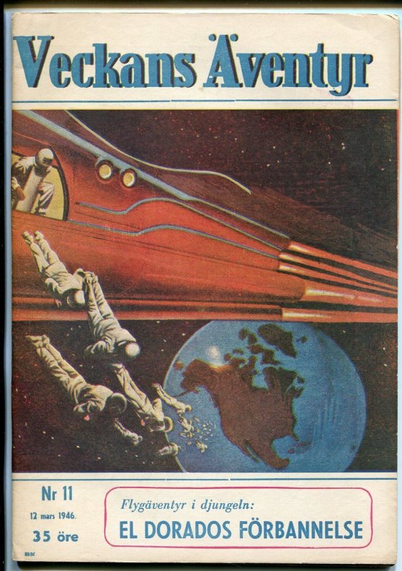 Veckans Aventyr Vol. 7 #11 (1946), raw comic book in VF condition — front cover