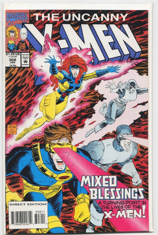 The Uncanny X-Men #308 (Marvel Comics, 1994), raw, ungraded comic book — front cover
