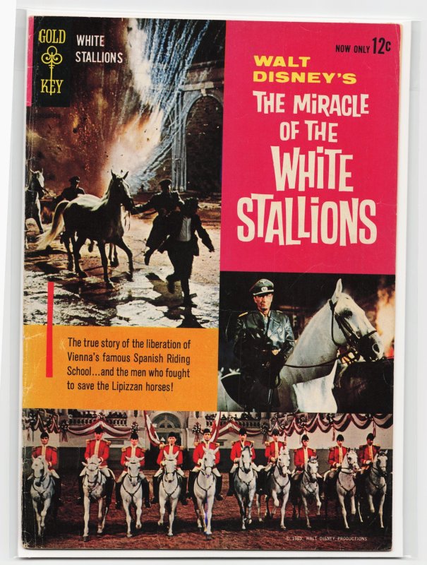Walt Disney the Miracle of the White Stallions (1963) Colonel Podhajsky (1963), raw, ungraded comic book — front cover
