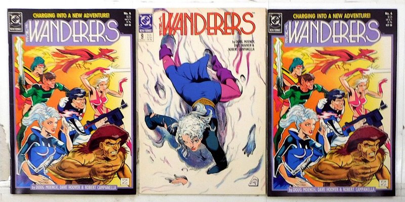 Wanderers Lot of 3 #6 x2, 9 (1988) DC Comics the Wanderers 1st Print Comic Books (DC Comics, 1988), raw, ungraded comic book — front cover