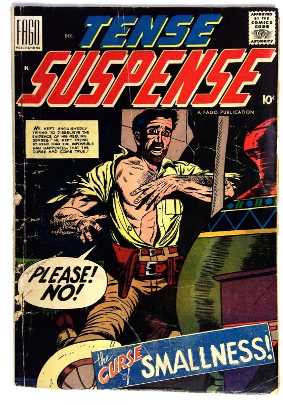Tense Suspense #1 (1959), raw comic book in VG condition — front cover
