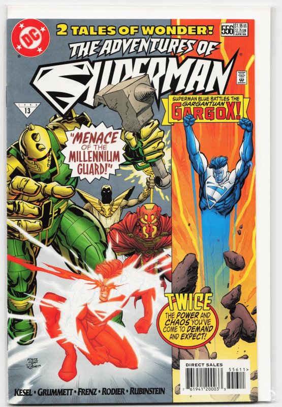 Adventures of Superman #556 (DC Comics, 1998), raw, ungraded comic book — front cover
