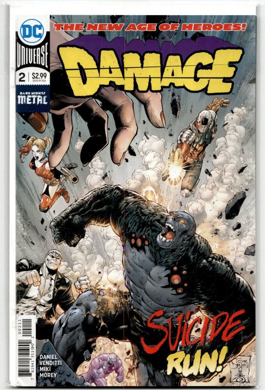 Damage #2 (DC Comics, 2018), raw, ungraded comic book — front cover