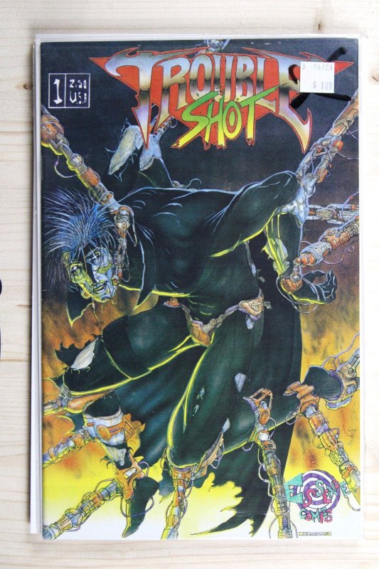 Trouble Shot #1 (1993), raw comic book in NM 9.4 condition — front cover