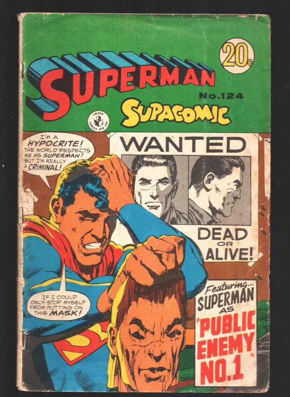 Super Supacomic #124-1971's -Superman-Batman-Robin-Legion of Super Heroes, raw, ungraded comic book — front cover