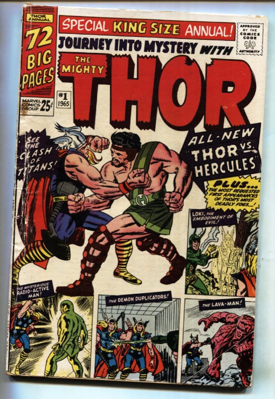 Journey into Mystery Annual #1 (Marvel Comics, 1965), raw comic book in VG- condition — front cover