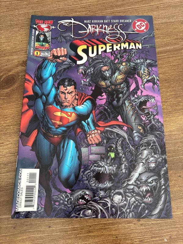 Lot of 2 Darkness Superman DC Image Top Cow Comic Books # 1 2 Vf-Nm 11 J455, raw comic book in NM condition — front cover
