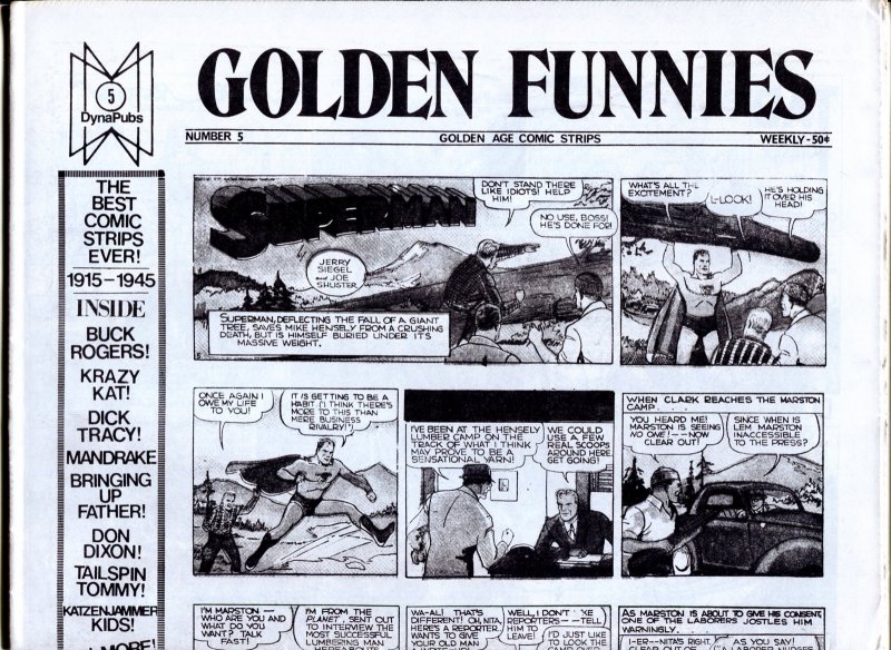 Golden Funnies #5 (1973), raw comic book in NM condition — front cover