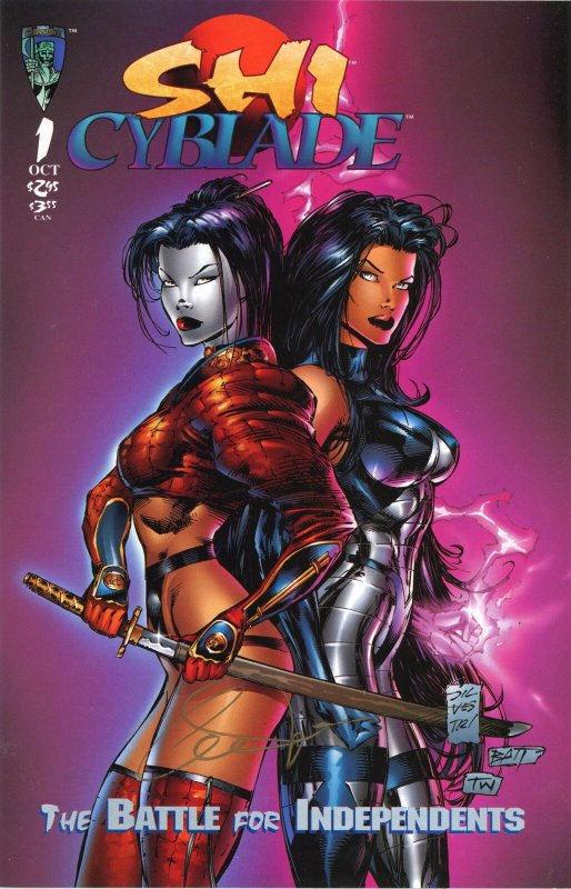 Shi / Cyblade: The Battle for Independents #1 (1995), raw, ungraded comic book — front cover