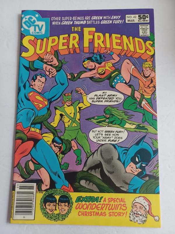 Super Friends #42 (1981), raw comic book in VF condition — front cover