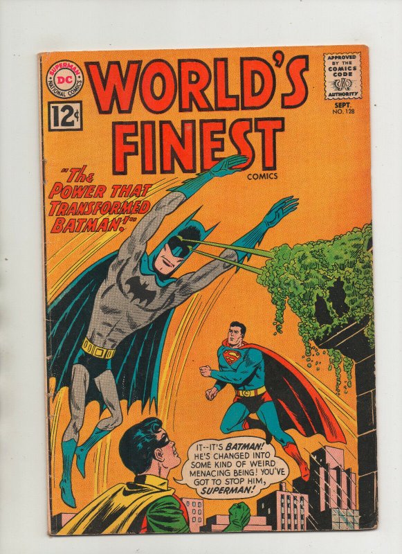 World's Finest #128 (DC Comics, 1962), raw comic book in 6.0 condition — front cover