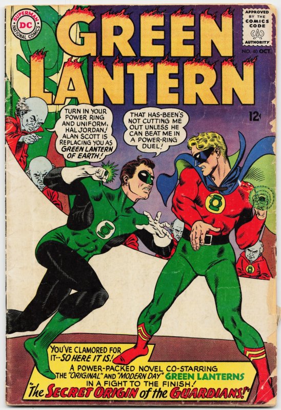 Green Lantern #40 (DC Comics, 1965), raw, ungraded comic book — front cover