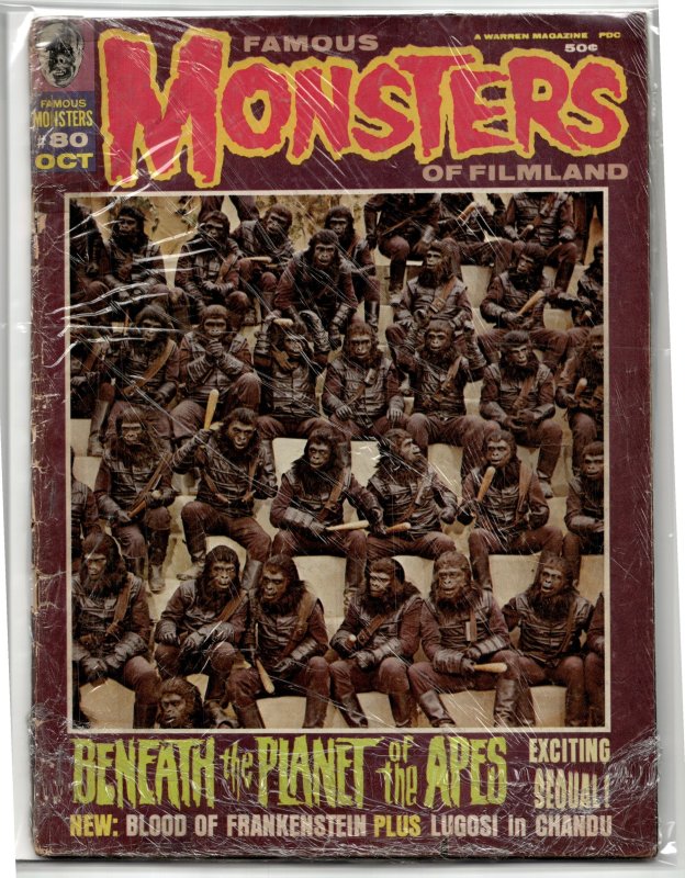 Famous Monsters of Filmland #80 (1970), raw, ungraded comic book — front cover