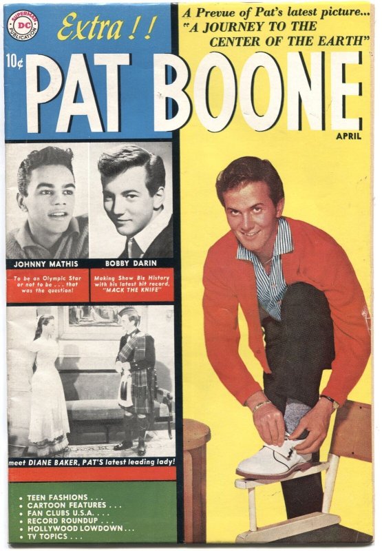 Pat Boone #4-1960-Bobby Darin-Johnny Mathis-Journey to the Center of the Earth (Dell, 1960), raw, ungraded comic book — front cover