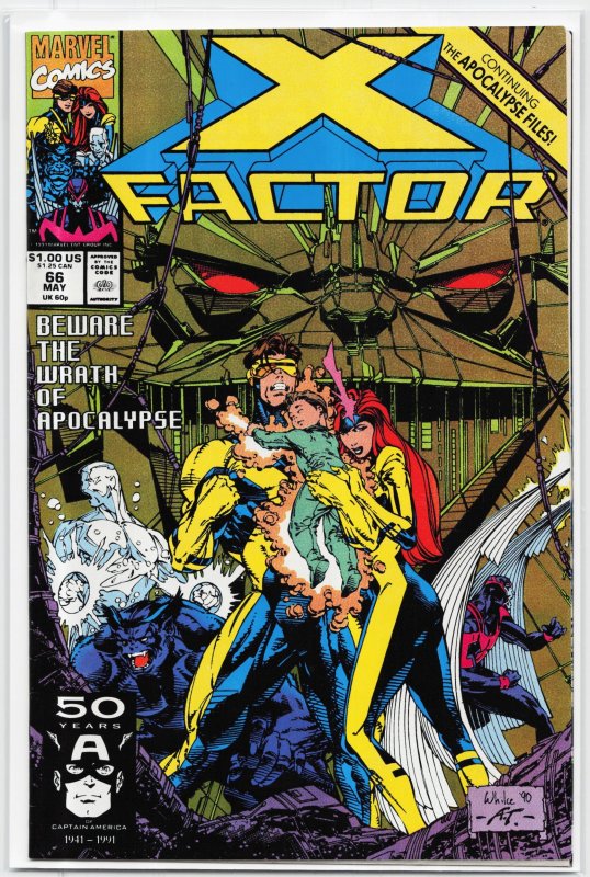 X-Factor #66 (Marvel Comics, 1991), raw, ungraded comic book — front cover