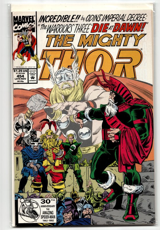 The Mighty Thor #454 (Marvel Comics, 1992), raw, ungraded comic book — front cover