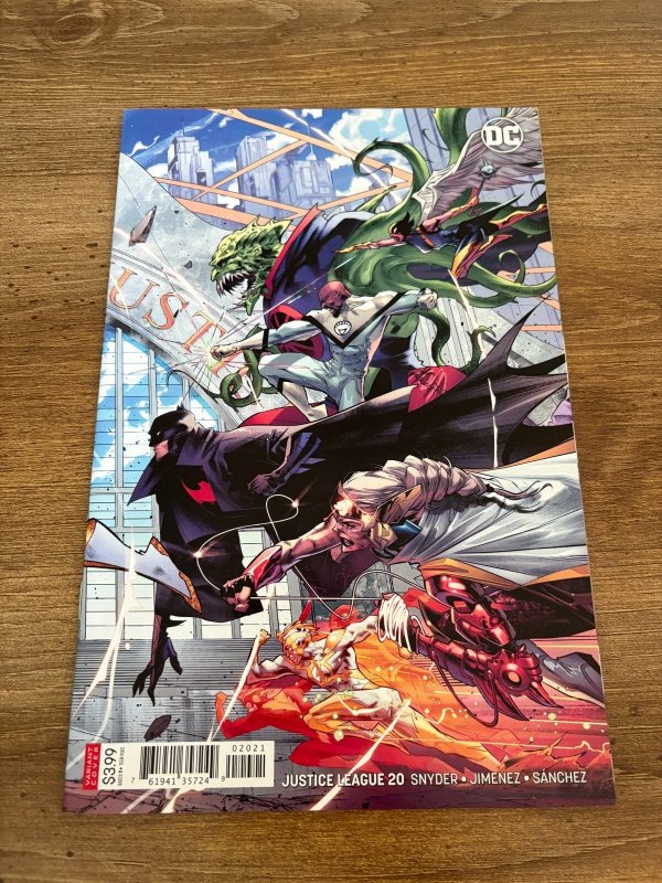 Justice League #20 (DC Comics, 2019), raw comic book in NM condition — front cover