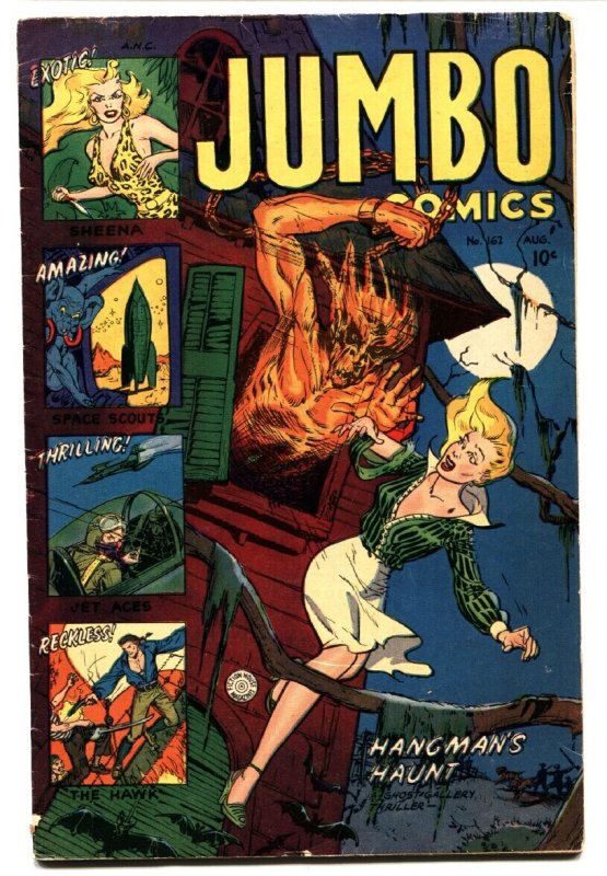 Jumbo #162 (Fiction House, 1952), raw comic book in VG condition — front cover