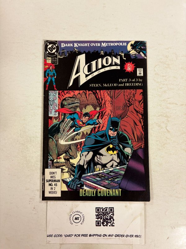 Action Comics #654 (DC Comics), raw comic book in VF condition — front cover