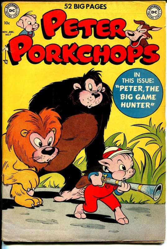 Peter Porkchops #7 (DC Comics, 1950), raw comic book in FN condition — front cover