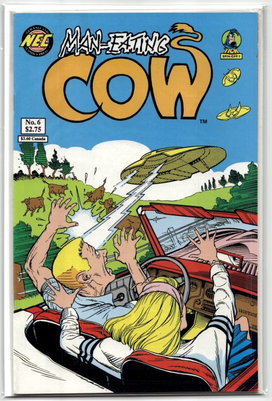 Man-Eating Cow #6 (1993), raw, ungraded comic book — front cover