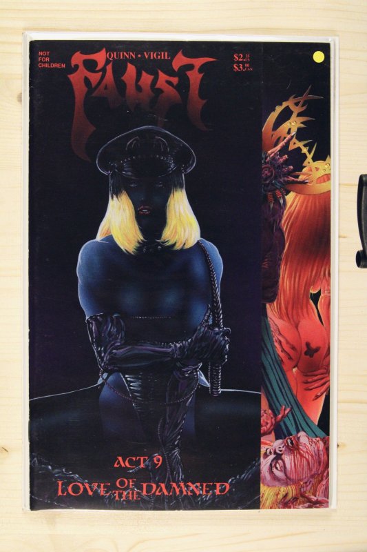 Faust: Love of the Damned #9 (1990), raw comic book in VF/NM 9.0 condition — front cover