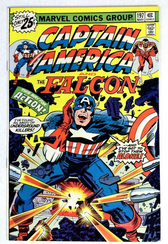 Captain America and the Falcon #197 (1976), raw, ungraded comic book — front cover