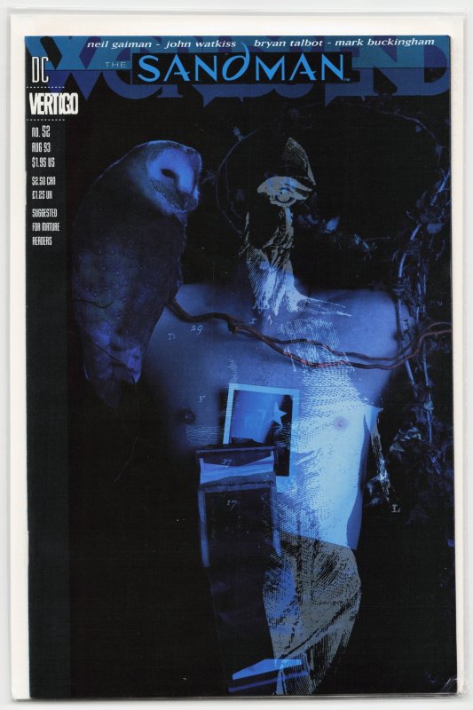 The Sandman #52 (DC Comics, 1993), raw, ungraded comic book — front cover