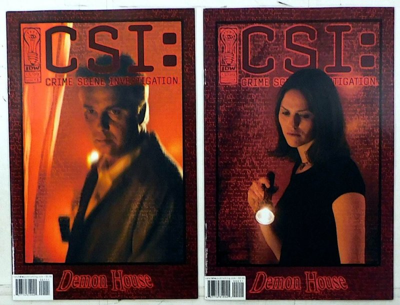 CSI: Demon House Lot of 2 #1, 2 (2004) IDW Publishing 1st Print Comic Books (IDW Publishing, 2004), raw, ungraded comic book — front cover