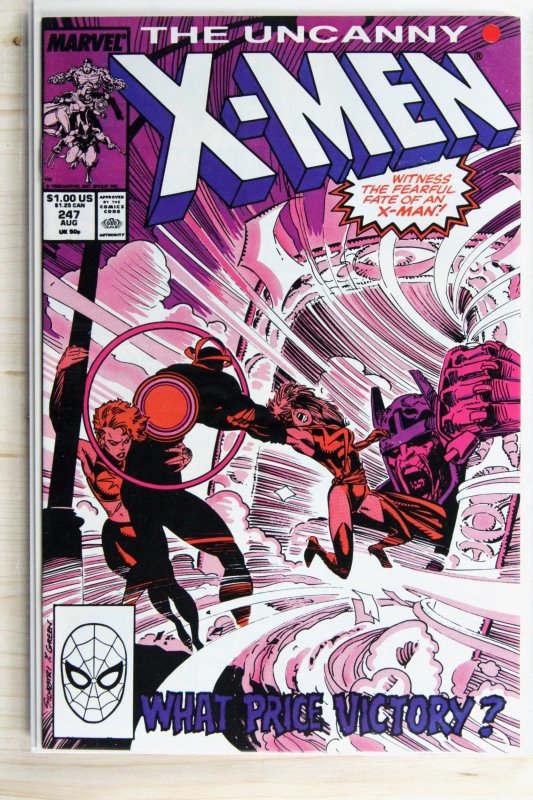 The Uncanny X-Men #247 (Marvel Comics, 1989), raw comic book in VF+ 8.5 condition — front cover