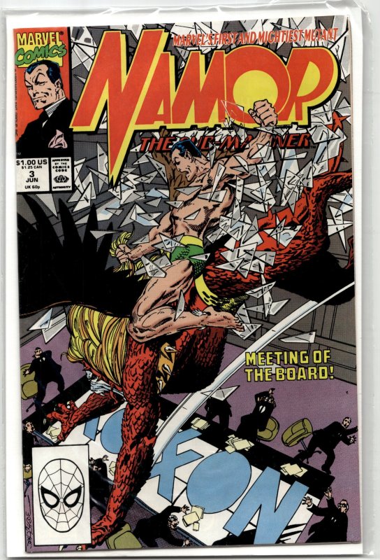 Namor, the Sub-Mariner #3 (Marvel Comics, 1990), raw, ungraded comic book — front cover