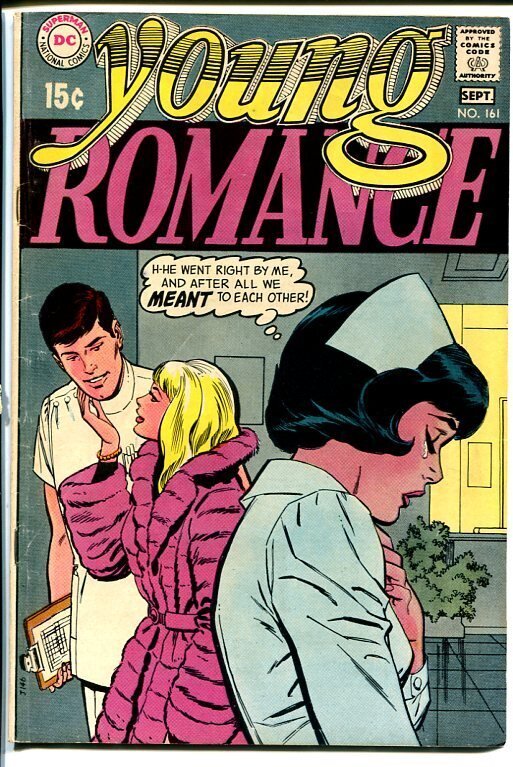 Young Romance #161 (DC Comics, 1969), raw comic book in VG/FN condition — front cover